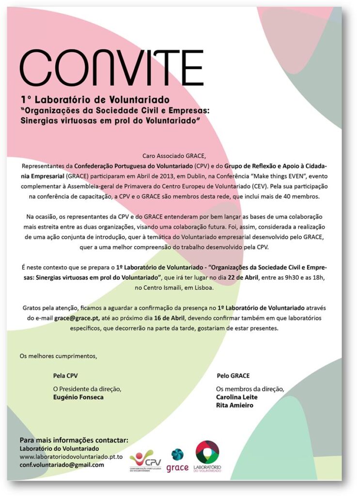 GRACE - Voluntariado - 22 de Abril de 2014