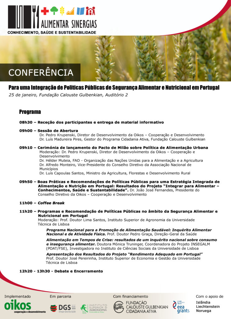 Programa Conferência Integrar Alimentar